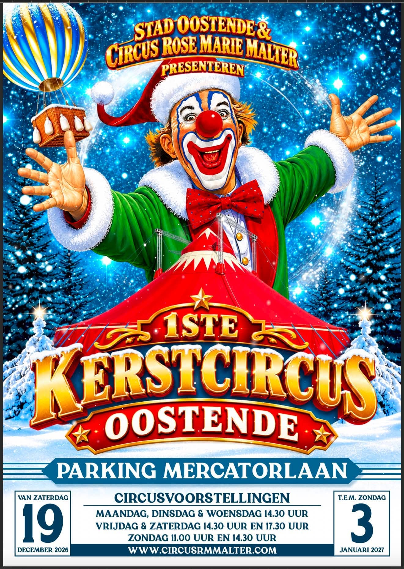1ste Kerstcircus Oostende Affiche